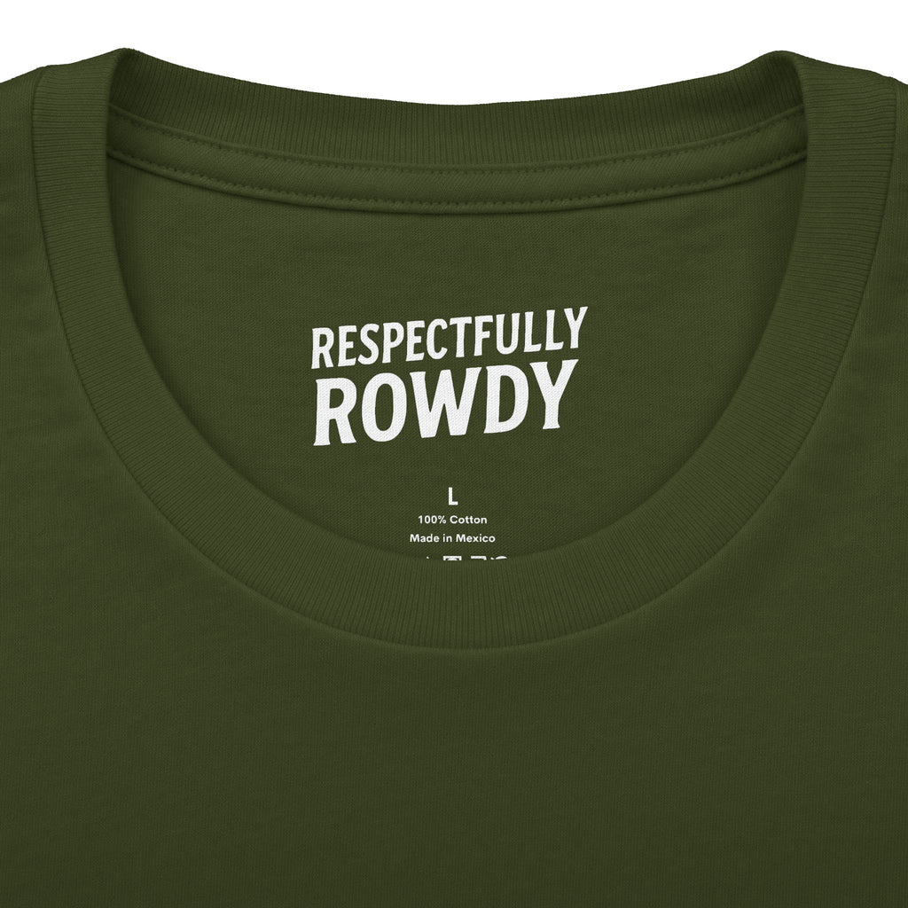 Respectfully Rowdy™ T-Shirt — Logo Chest & Back Graphic Tee
